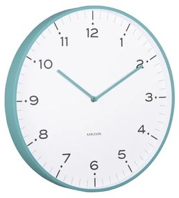 Karlsson 6011BL dizajnové nástenné hodiny modrá, pr. 40 cm