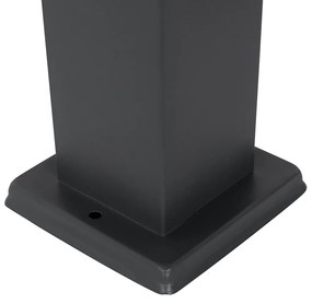 Vonkajšia lampa tmavo sivá 80 cm so zásuvkou IP44 - Malios