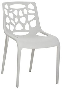 Plastová jedálenská stolička svetlosivá MORGAN Beliani