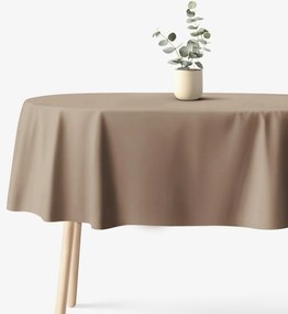 Goldea oválny obrus 100% bavlnené plátno - kávový hnedý 140 x 200 cm