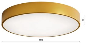 LED Stropné svietidlo CLEO LED/69W/230V 3000K pr. 60 cm zlatá