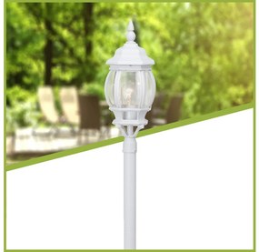 Brilliant - Vonkajšia lampa ISTRIA 1xE27/60W/230V 112 cm IP23 biela BI0058