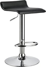 Barová stolička Andrea, čierna ekokoža%