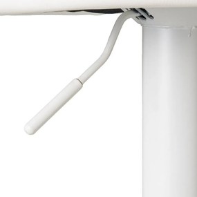 Biele barové stoličky s nastaviteľnou výškou z imitácie kože v súprave 2 ks (výška sedadla 72 cm) – Casa Selección