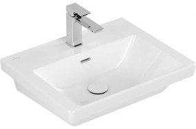 VILLEROY &amp; BOCH Subway 3.0 umývadlo na skrinku s otvorom, s prepadom, 550 x 440 mm, biela alpská, 4A70F401