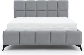 Moderná čalúnená posteľ MALO 200x180, sivá (Matt Velvet 85)