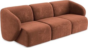 Ženilková pohovka v terakotovej farbe 244 cm Lani – Makamii