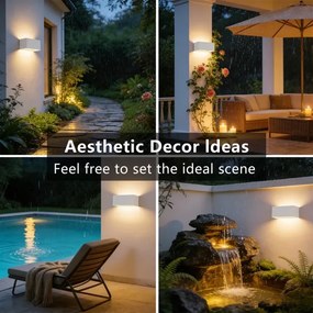 Brilagi - LED vonkajšie nástenné svietidlo DONNANI LED/7W/230V 20 cm biele IP44