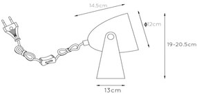 Lucide 45564/01/31 - Stolná lampa CHAGO 1xE14/40W/230V biela