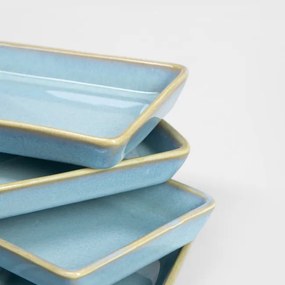 Sada dekoračných tanierov OKINAWA tyrkysových 743078 (4 ks)