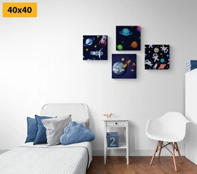 Set obrazov záhadný vesmír - 4x 40x40