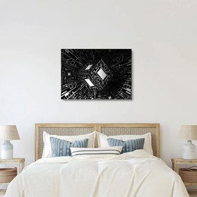 Sklenený obraz abstraktné kocky (70x50 cm)