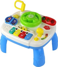 LEAN Toys Vzdelávací interaktívny stolík 2 v 1 pre batoľatá s volantom