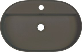 Deante Umývadlo na dosku Silia 55x35 cm - CQS TU6B, granit, antracit metalic