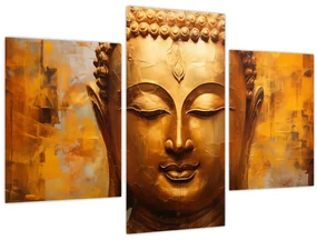 Obraz - Budha, olejomaľba (90x60 cm)
