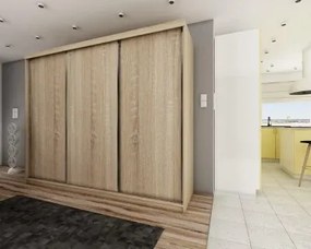 Šatníková skriňa Top 25 - 250 cm, jaseň tmavý