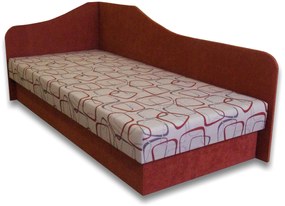 Jednolôžková posteľ (váľanda) 80 cm Lady 87 (Tehlová 41 + Dodo 1008) (L). Vlastná spoľahlivá doprava až k Vám domov. 793105