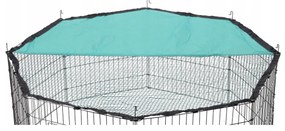 Aldotrade Ohrada pre malé zvieratá vrátane sieteso slnečnou clonou, 8 panelov 56 x 57 cm