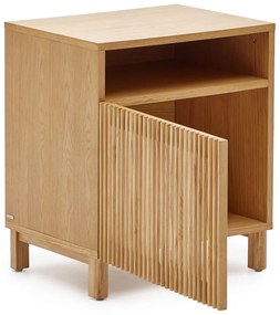 Nočný stolík v dekore duba v prírodnej farbe Beyla – Kave Home