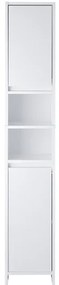 Livarno home Vysoká skrinka do kúpeľne Oslo s 2 dvierkami, biela  (100392134)
