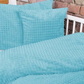 Biante Detské posteľné obliečky do postieľky Minky kocky MKK-006 Svetlo modré Do postieľky 90x130 a 40x60 cm