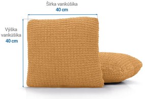 Super strečové poťahy RUBINIA zlatá obliečky na vankúšiky 2 ks (40 x 40 cm)
