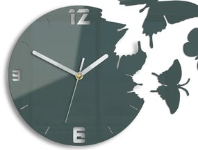Moderné nástenné hodiny MOTÝLE GRAY HMCNH003-gray