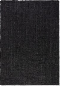 Hanse Home, Kusový koberec Bouclé Jute 105976 Black, 80x150, čierna, chodba / predsieň
