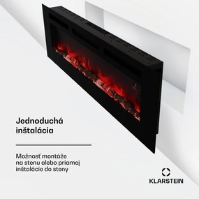 Klarstein Galeras Smart Inteligentný elektrický krb, 2 nastavenia teploty, 16 - 30°| LED ilúzia plameňa, Možnosť pripojenia k IOT