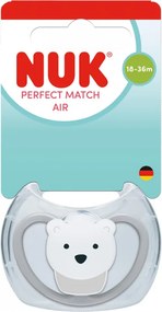 Dojčenský cumlík  NUK Perfect Match Air POLAR BEAR 18+m 1ks box, vel. 18+ m