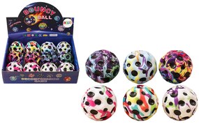 LEAN TOYS Žiarivá loptička s jamkami, skákajúca - 7 cm