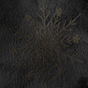 VIANOČNÁ FLANELOVÁ DEKA SNOW GOLD 150X200 CM VZOROVANÁ