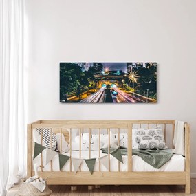 Obraz nočného mesta (120x50 cm)