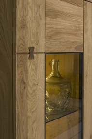 Vitrína s LED osvětlením Minura 10 45 cm z masivu dub přírodní
