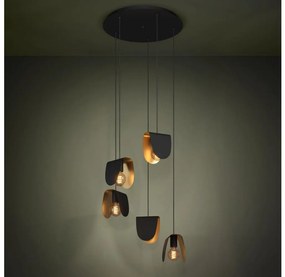 Eglo 390183 - Luster na lanku SERENARA 5xE27/40W/230V čierna/zlatá