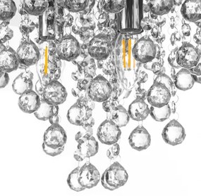 Globo 63040306X - Stropné svietidlo LONDON 3xE14/40W/230V pr. 38 cm lesklý chróm