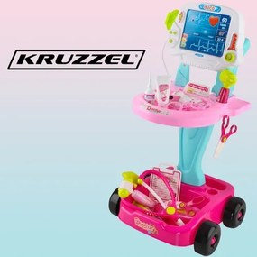 Kruzzel Malý doktor set - růžový kočárek