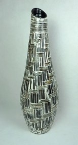 Váza EXOTIC , hnedá tmavá, keramika, ručná práca, Indonézia, 80 cm