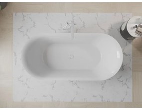 Mexen Roxy, voľne stojaca vaňa 170 x 80 cm, biela-čierna, biely prepad, 51201708075-20