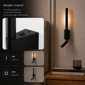 BRILAGI - LED nástenné bodové svietidlo VIXON LED/3W/230V + LED/5W čierna CRI 90