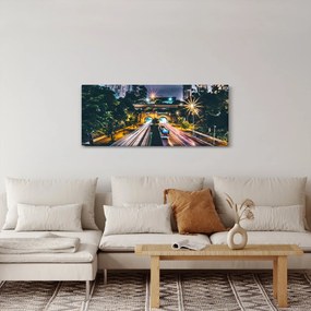 Obraz nočného mesta (120x50 cm)
