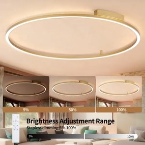 Brilagi - Stmievané LED svietidlo PORTOFINO LED/85W/230V Ø 120 cm zlaté + DO