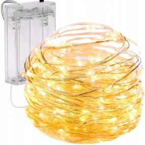 Vianočná svetelná reťaz 50 LED, teplá biela