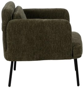 Zelené ženilkové kreslo Bind – Ixia