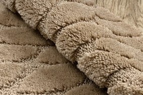 Kúpeľňový koberček SUPREME STONES kamienky, béžový kruh