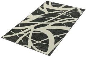 Koberce Breno Kusový koberec PORTLAND 57/RT4E, čierna, viacfarebná,133 x 190 cm