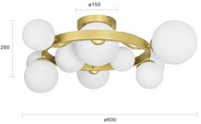 Brilagi - LED Prisadený luster MILLA 10xG9/3W/230V zlatá/biela