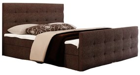 Manželská posteľ  Boxspring 140 cm Milagros 2 (tmavohnedá) (s matracom a úložným priestorom). Vlastná spoľahlivá doprava až k Vám domov. 1047230