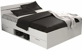 Manželská posteľ 160 cm Myriam (biela) (bez matraca a roštu). Vlastná spoľahlivá doprava až k Vám domov. 1040196