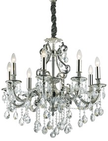 Závesné svietidlo/Luster Ideal lux 044934 GIOCONDA SP8 ARGENTO 8xE14 40W